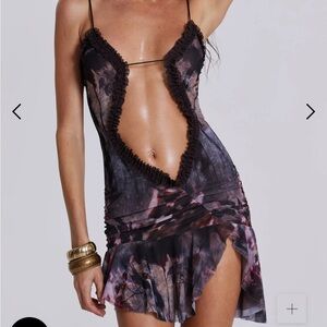 Jaded London Dusk Bloom Mini Fatale Dress